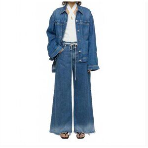 NWT CLOSED Morus Wide Leg Denim Jeans in Dark Blue 29